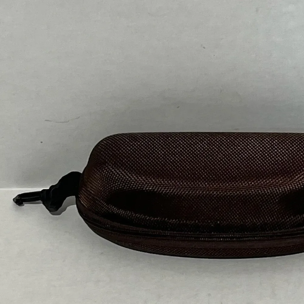 Maui Jim Brown Textured Nylon Clamshell Zip Around Semi-Hard‎ Sunglasses Case